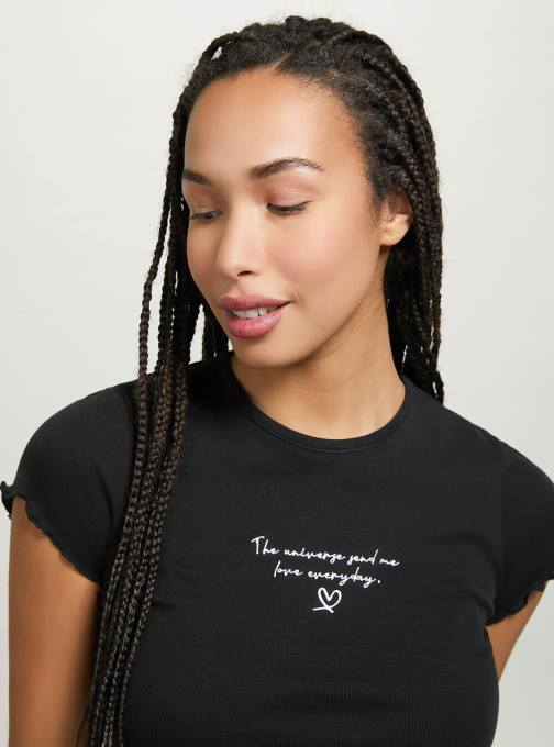 vrouwen Alcott wit katoenen t-shirt met borduursel kleding PT2481