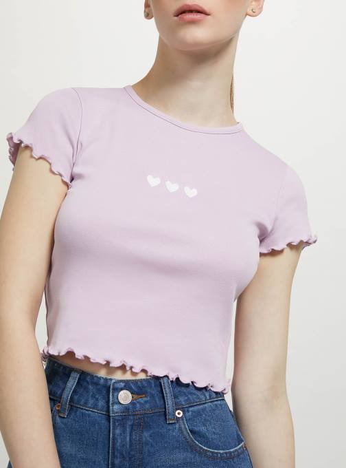 vrouwen Alcott wit katoenen t-shirt met borduursel kleding PT2495