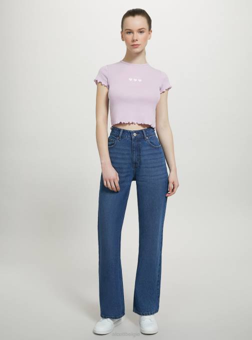 vrouwen Alcott wit katoenen t-shirt met borduursel kleding PT2495