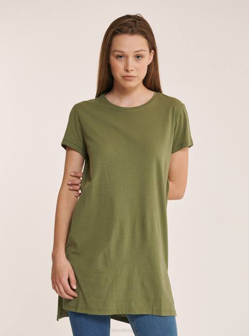 vrouwen Alcott wit oversized effen katoenen t-shirt kleding PT24257