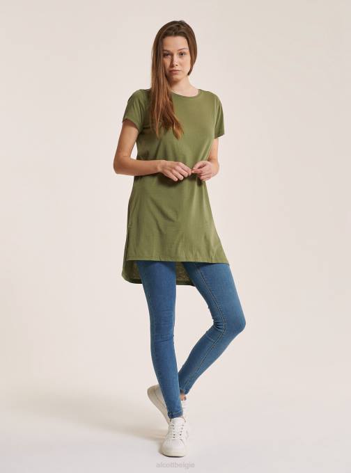 vrouwen Alcott wit oversized effen katoenen t-shirt kleding PT24257