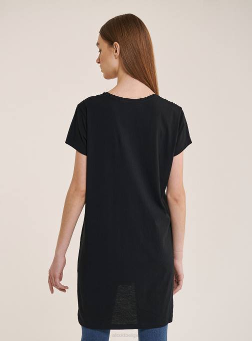 vrouwen Alcott wit oversized effen katoenen t-shirt kleding PT24325