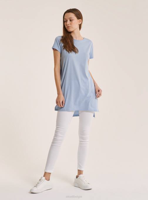 vrouwen Alcott wit oversized effen katoenen t-shirt kleding PT24350
