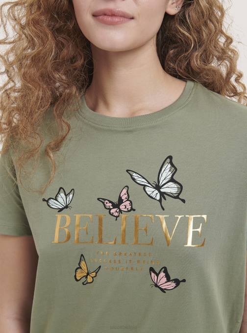 vrouwen Alcott zwart katoenen t-shirt met print kleding PT24299