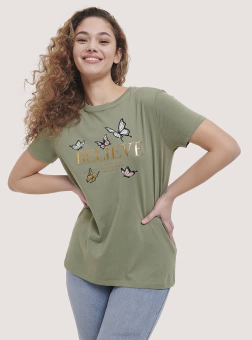 vrouwen Alcott zwart katoenen t-shirt met print kleding PT24299