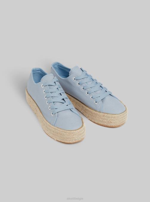 vrouwen Alcott wh2 wit sneakers met raffiazool schoenen PT24202